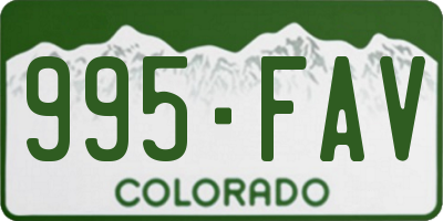 CO license plate 995FAV