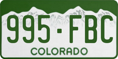 CO license plate 995FBC