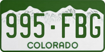 CO license plate 995FBG