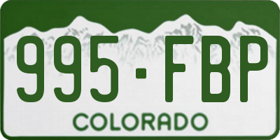 CO license plate 995FBP