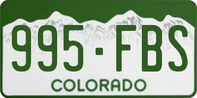 CO license plate 995FBS