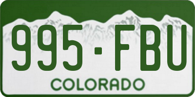 CO license plate 995FBU