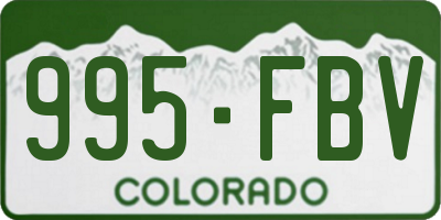 CO license plate 995FBV