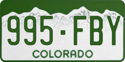 CO license plate 995FBY