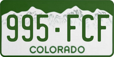 CO license plate 995FCF
