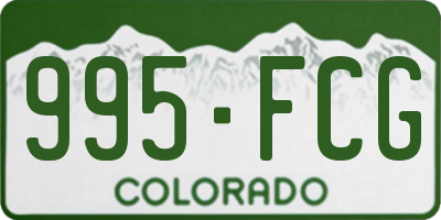 CO license plate 995FCG