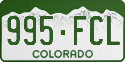 CO license plate 995FCL