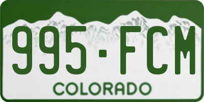 CO license plate 995FCM