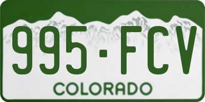 CO license plate 995FCV