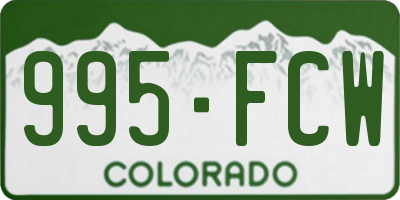 CO license plate 995FCW