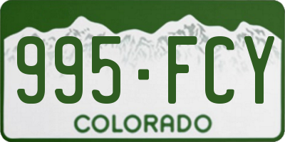 CO license plate 995FCY