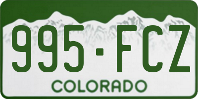 CO license plate 995FCZ