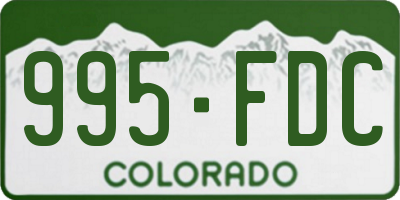 CO license plate 995FDC