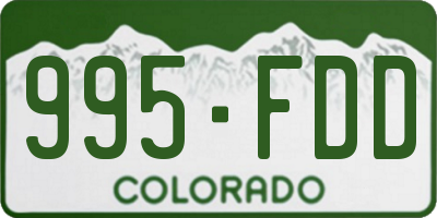CO license plate 995FDD