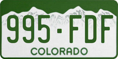 CO license plate 995FDF