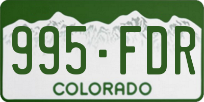 CO license plate 995FDR
