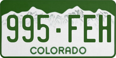 CO license plate 995FEH