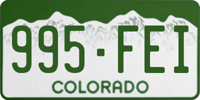 CO license plate 995FEI