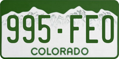 CO license plate 995FEO