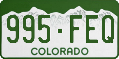 CO license plate 995FEQ