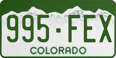 CO license plate 995FEX