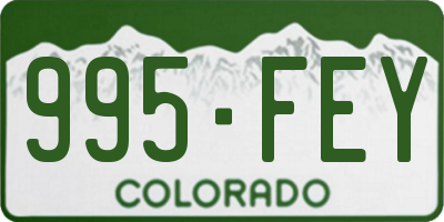CO license plate 995FEY
