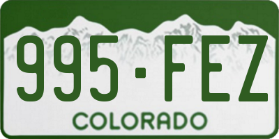CO license plate 995FEZ