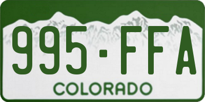 CO license plate 995FFA
