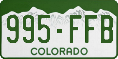 CO license plate 995FFB