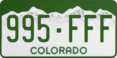 CO license plate 995FFF