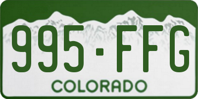 CO license plate 995FFG