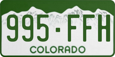 CO license plate 995FFH