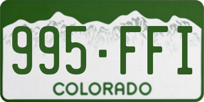 CO license plate 995FFI