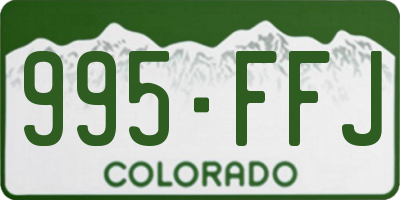 CO license plate 995FFJ