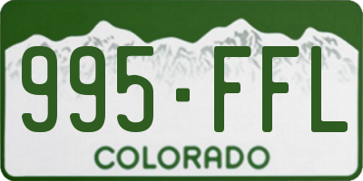 CO license plate 995FFL