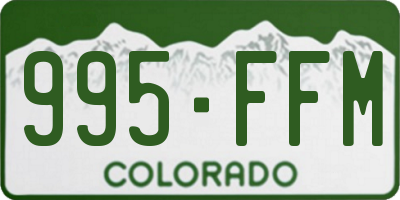 CO license plate 995FFM