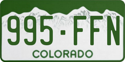 CO license plate 995FFN