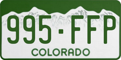CO license plate 995FFP