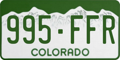 CO license plate 995FFR