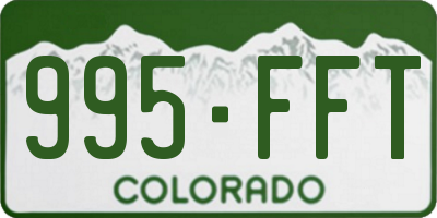 CO license plate 995FFT
