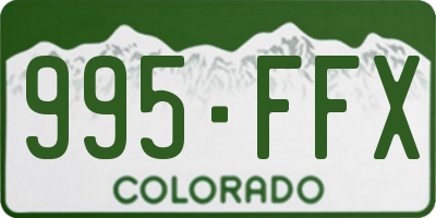 CO license plate 995FFX