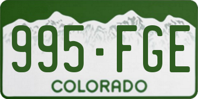 CO license plate 995FGE