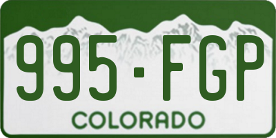 CO license plate 995FGP