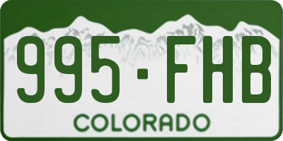 CO license plate 995FHB