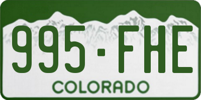 CO license plate 995FHE