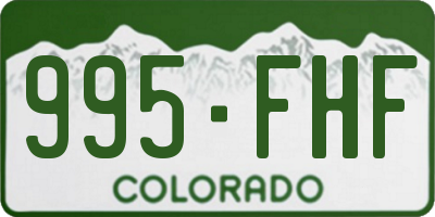 CO license plate 995FHF