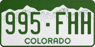 CO license plate 995FHH