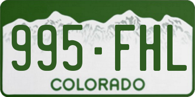 CO license plate 995FHL