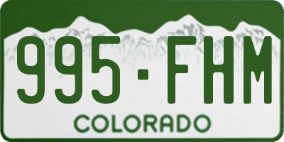 CO license plate 995FHM