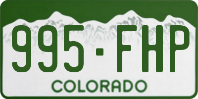 CO license plate 995FHP